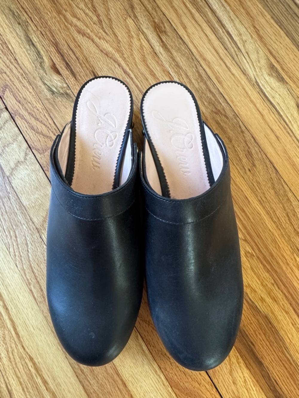 J. Crew Black Leather Studded Clog Mules - Picture 2 of 3
